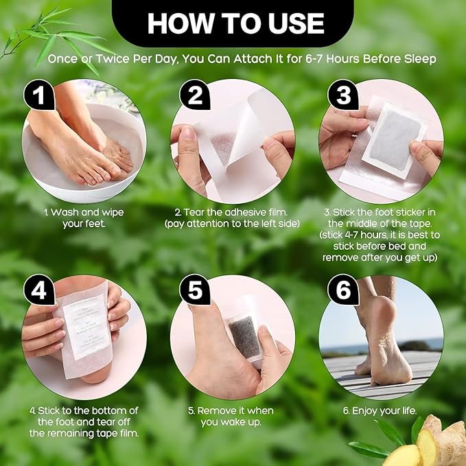 Premium Detox  Foot  Patch |Better  Sleep,  Weight loss & remove  body  toxins