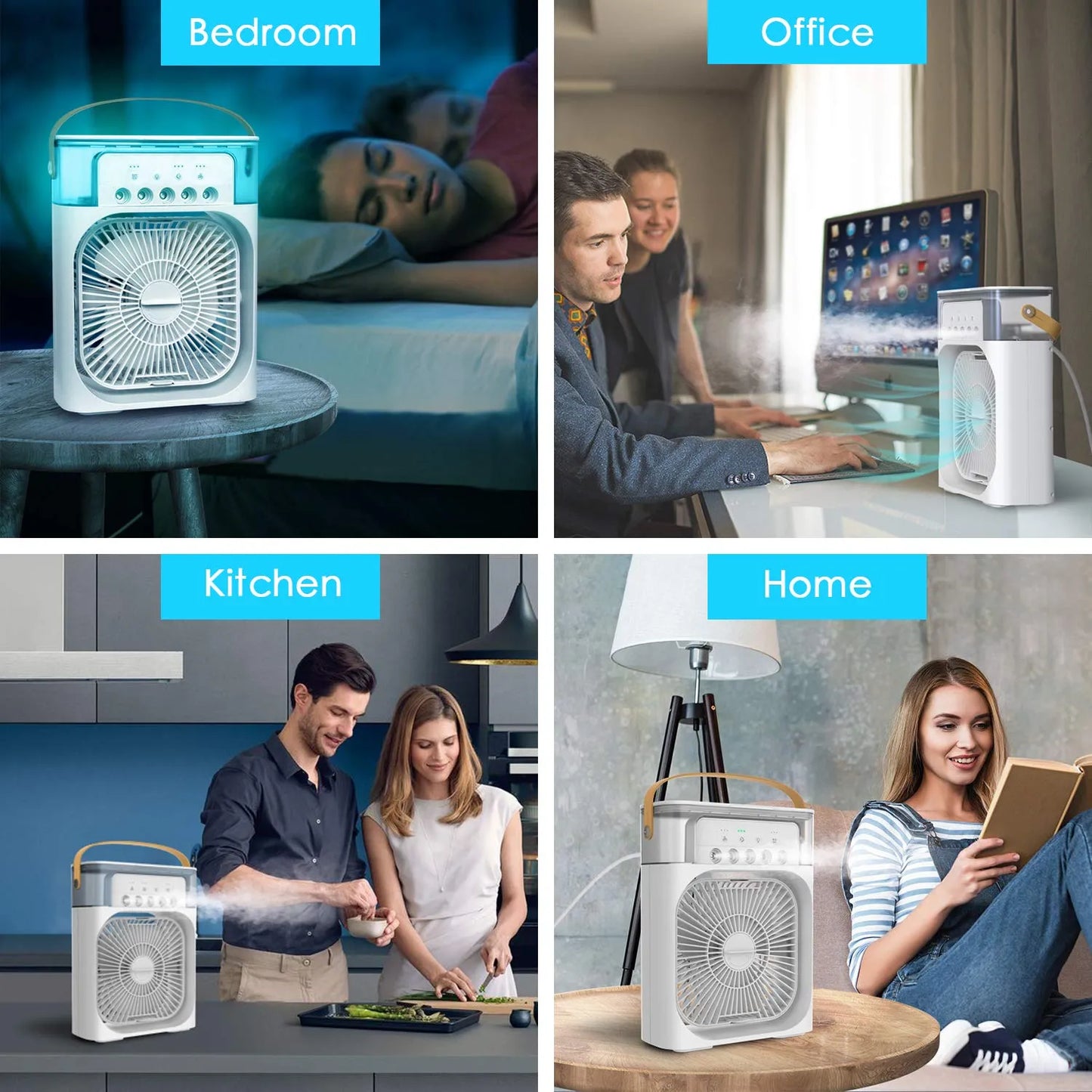 Portable 3 in 1 Air conditioner Fan & Cooler - Instant Cooling for Home & Office