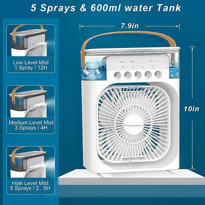 Portable 3 in 1 Air conditioner Fan & Cooler - Instant Cooling for Home & Office